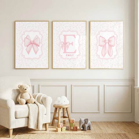 Pink Bow Name Set