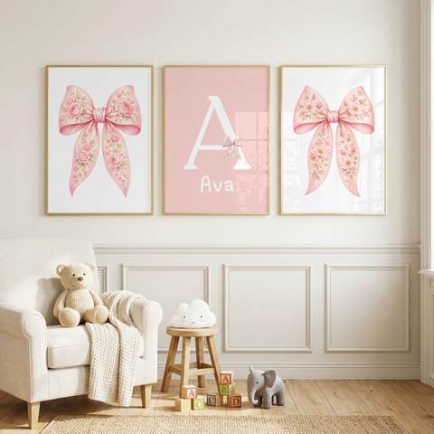 Rosette Bow Name Set