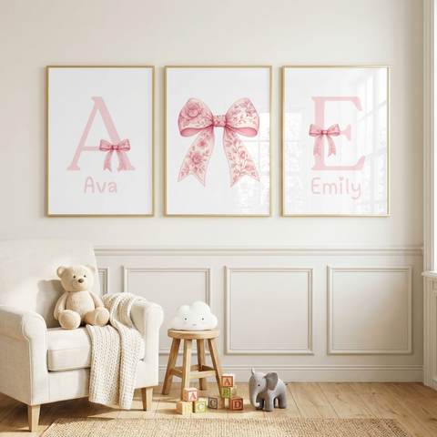 Rose Bow Sisters Name Set
