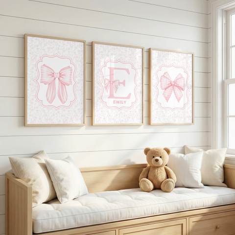 Pink Bow Name Set