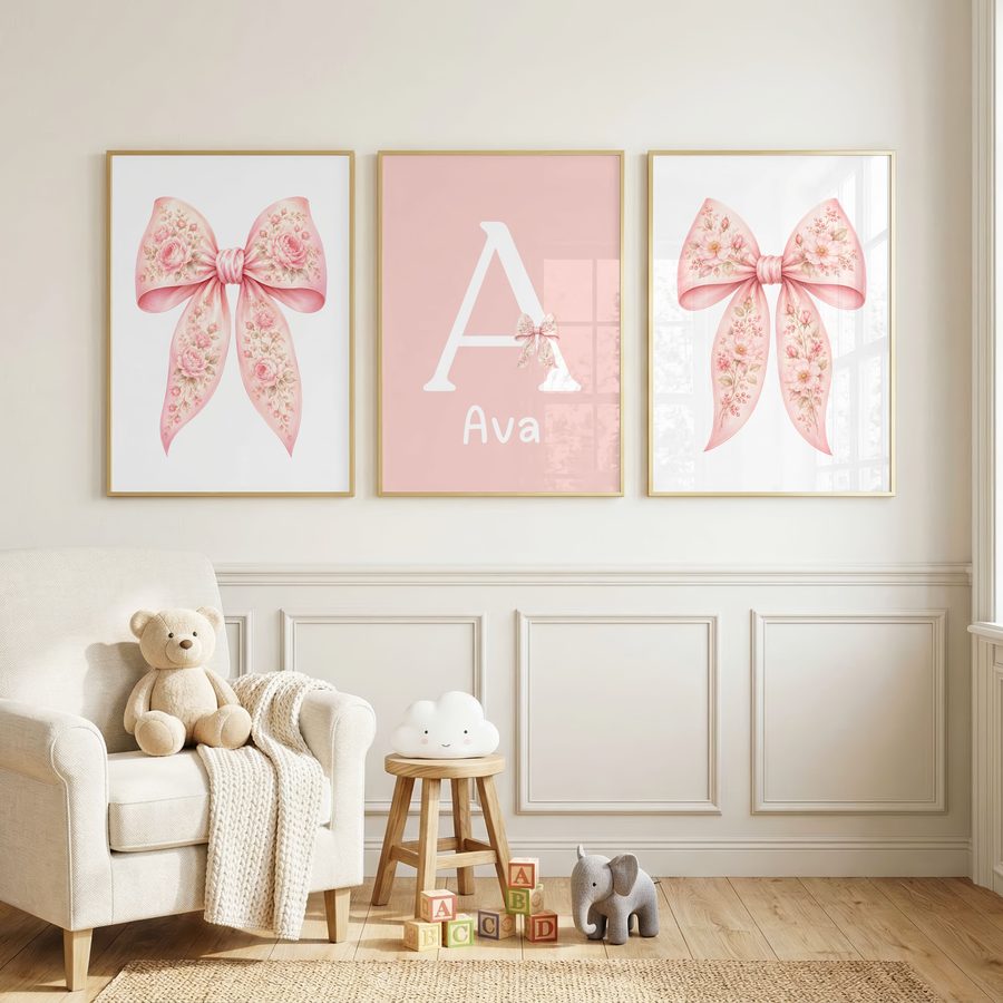 Rosette Bow Name Set